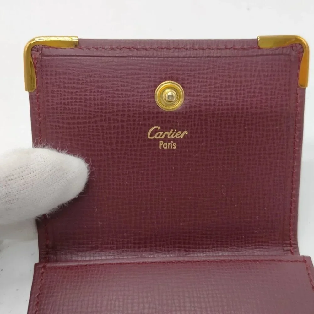 Cartier Coin Case Bordeaux Leather 128-042525